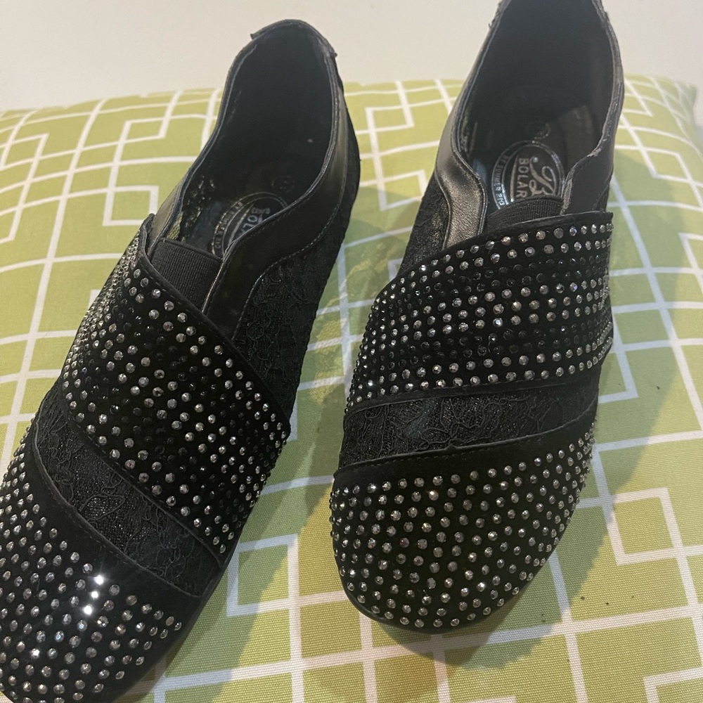 Bolaro by Summer Rio Black Studded Flats (NEW)